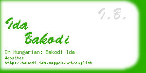 ida bakodi business card